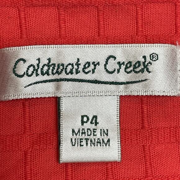 Coldwater Creek orange patterned jacket size P4 - Picture 5 of 7
